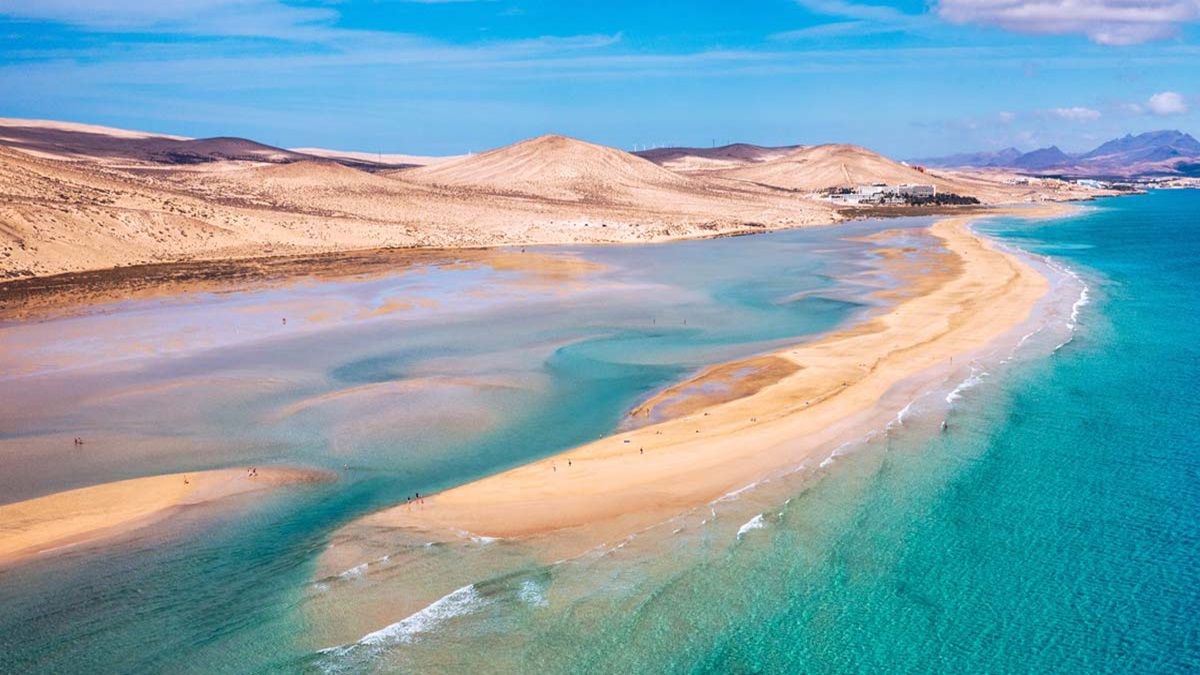 La playa de Sotavento en Fuerteventura