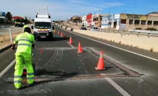 Una carretera d'Alacant en obres