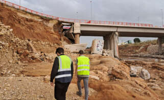 Obras en la CV-43 tras la destrucción de la DANA