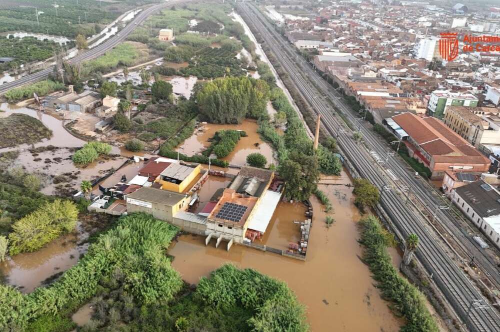 Vista aèria del municipis de Carcaixent