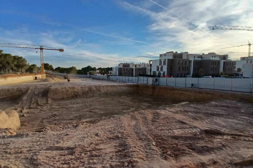 Obras en construcción de AEDAS Homes en Godella (Valencia)