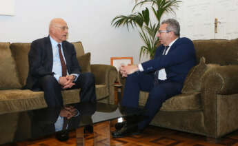 Reunión entre Toni Pérez y Josep Oliu de Sabadell