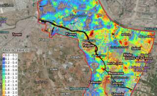 Mapa de las zonas inundables en la zona cero de la DANA elaborado por la UPV