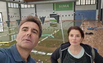 Jesús Ferrer y Hortensia Roig, en las instalaciones de SUMA Alfafar tras el paso de la DANA.