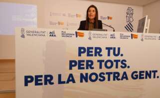 Ruth Merino, consellera de Hacienda, presentando los presupuestos de 2025 de la Generalitat Valenciana