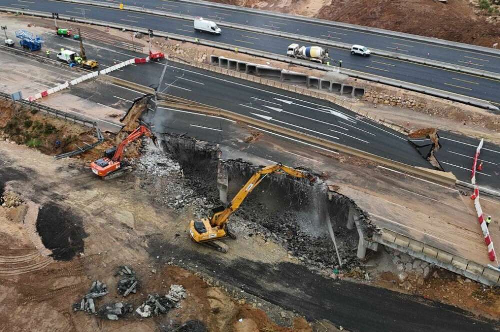 Obras de la A7 por la DANA