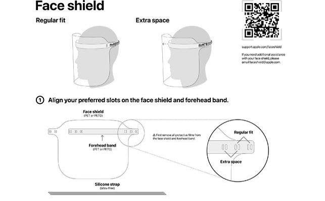 Apple face shield assembly instructions