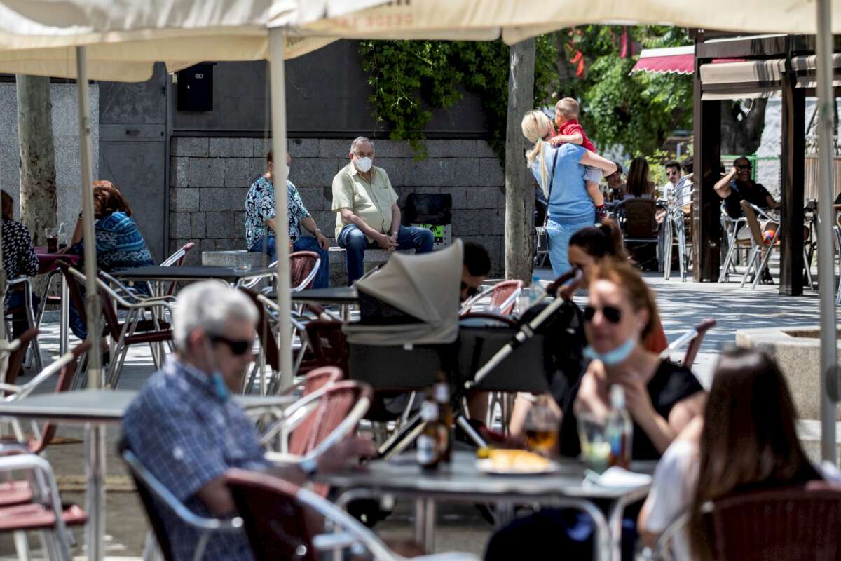 Terrazas en Madrid durante la desescalada por el coronavirus. Foto: Efe