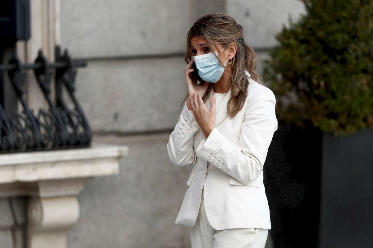 La ministra de Trabajo, Yolanda Díaz, en el Congreso de los Diputados el día de la aprobación de los Presupuestos Generales del Estado / EFE