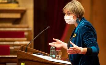 La consellera de Sanidad, Alba Vergés durante su comparecencia ante el pleno del Parlament. EFE/Marta Pérez