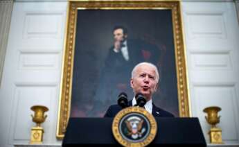 El presidente de Estados Unidos, Joe Biden, habla sobre la covid-19 en Washington, DC, Estados Unidos, este 21 de enero de 2021. EFE/EPA/Al Drago