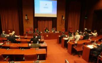 Imagen de la reunión de la Junta de Portavoces en el Parlament este miércoles 7 de abril / Parlament