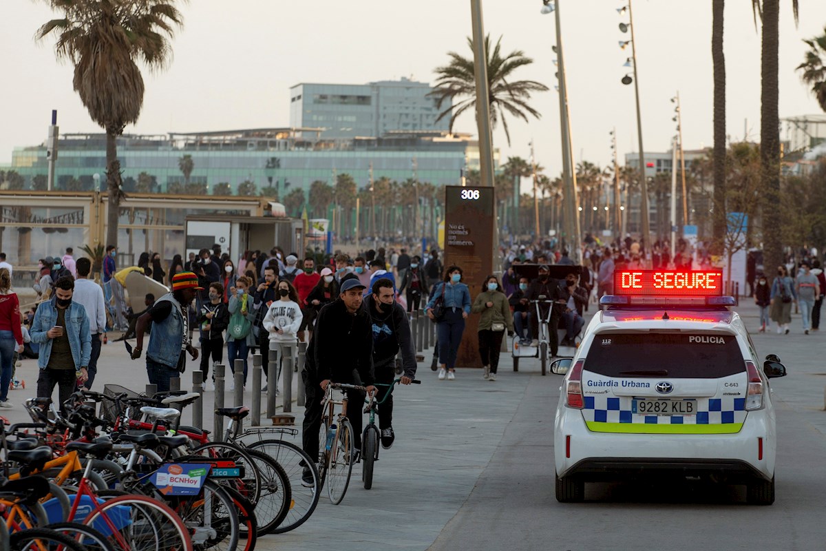 Vista del Paseo Marítimo de Barcelona el 3 de abril de 2021, en plena Semana Santa y ante el miedo de una cuarta ola de coronavirus | EFE/EF/Archivo