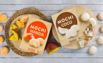 Mochis helados de mango y coco de Hacendado, en Mercadona