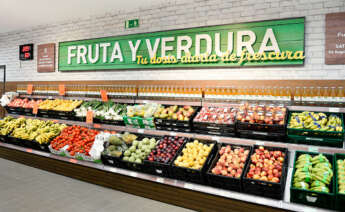 Sección de fruta de Aldi