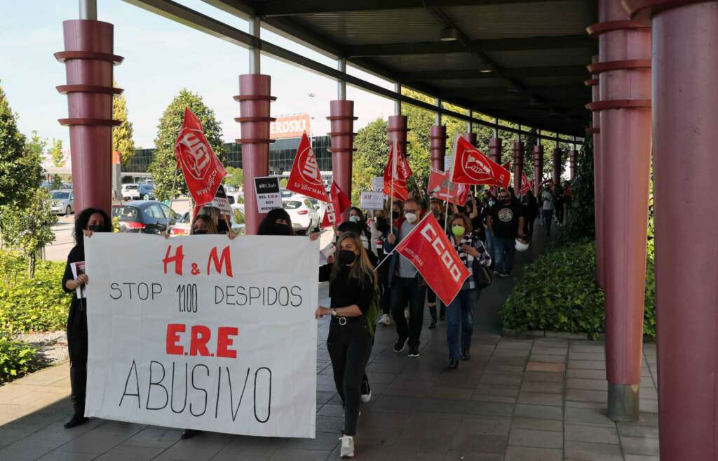 Protesta de trabajadores de H&M en Siero