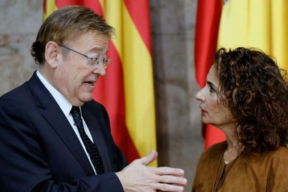 La ministra María Jesús Montero y el presidente Ximo Puig, en Madrid. / EFE