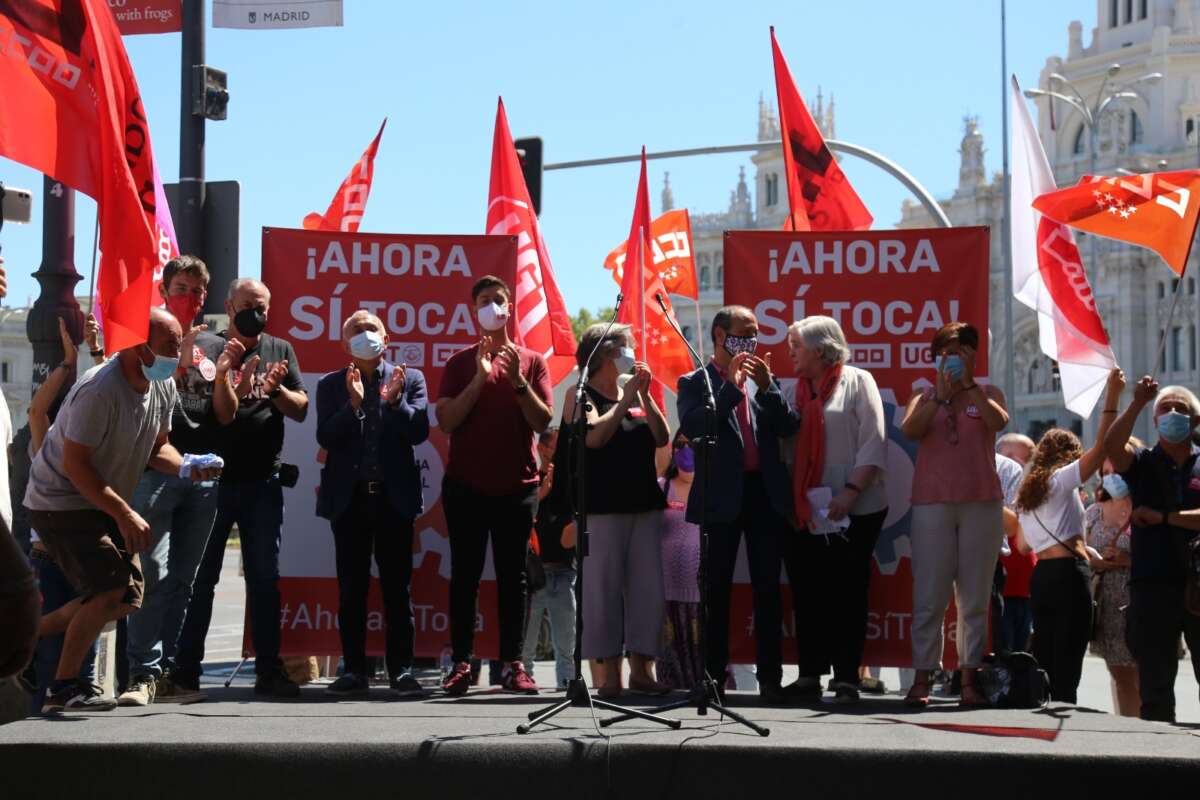 Movilización de sindicatos en Madrid para exigir que el Gobierno suba ya el SMI: CCOO Madrid