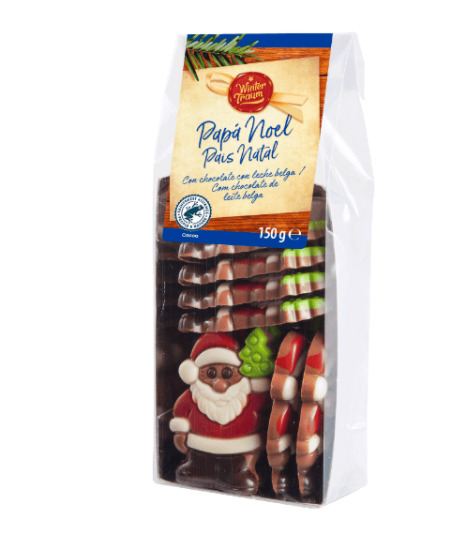 Las chocolatinas Papá Noel de chocolate con leche que venden en Aldi