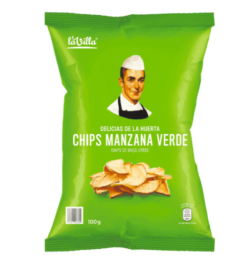 Las Chips de manzana verde de Las Delicias de la Huerta que venden en Aldi