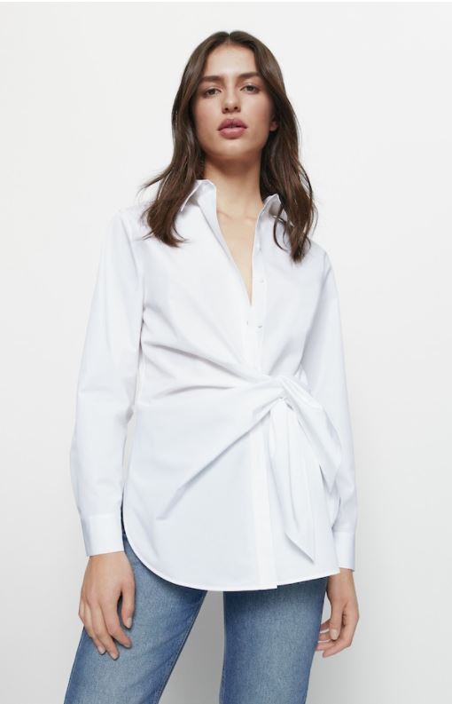 bandeja izquierda corona Massimo Dutti apuesta por un diseño diferente con esta camisa blanca para  mujer - Economía Digital