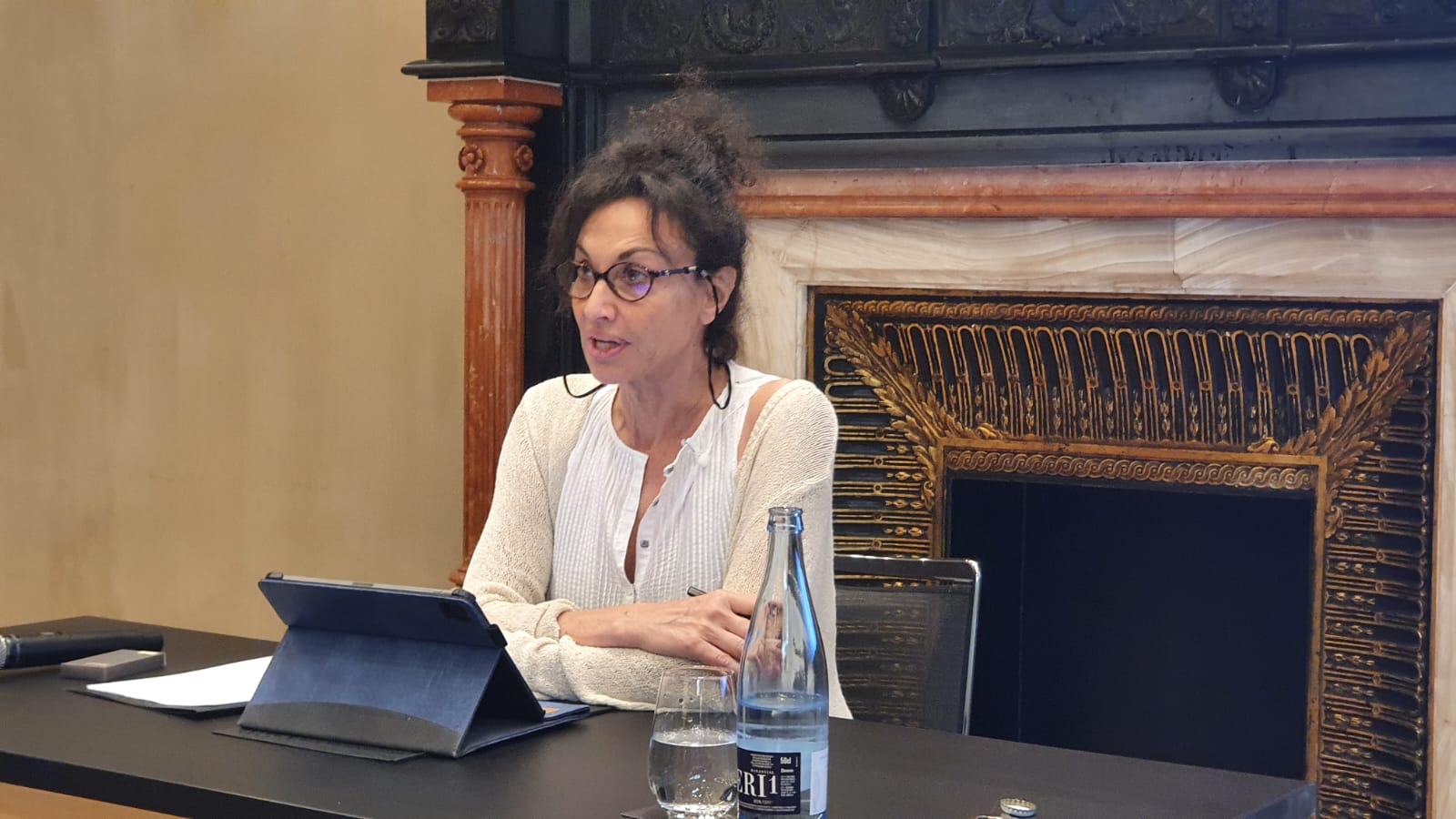 Rosa Cañadas en la presentación de su precandidatura a la presidencia del Cercle d'Economia