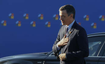 MADRID, 29/06/2022.- El presidente del Gobierno, Pedro Sánchez, a su llegada a la primera jornada de la cumbre de la OTAN en la que se aprobará el nuevo concepto estratégico que marcará las acciones de la Alianza durante los próximos diez años y con la adhesión de Suecia y Finlandia cada vez más cerca después de que este martes Turquía haya levantado su veto, este miércoles en el recinto de Ifema, en Madrid. EFE/J.J. Guillén POOL