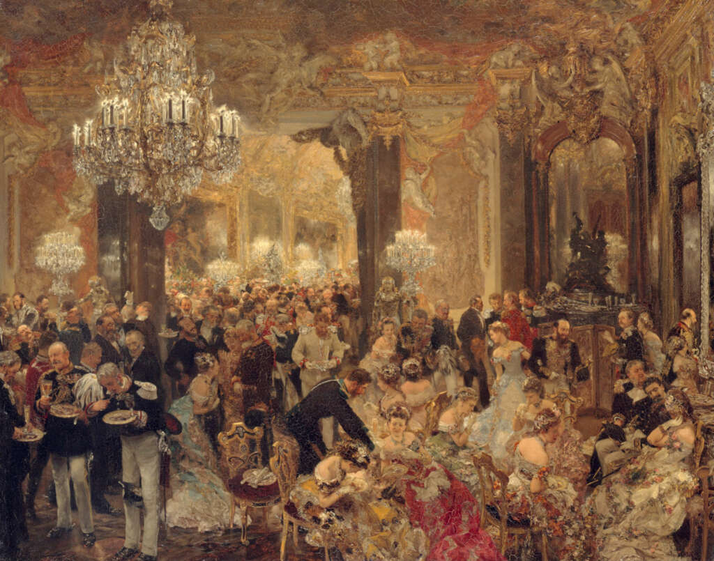 'La cena en el baile' de Adolph Menzel. Wikipedia