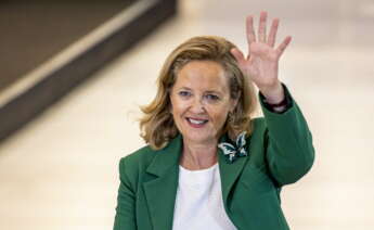 Prague (Czech Republic), 09/09/2022.- Spanish First Deputy Prime Minister and Economy Minister Nadia Calvino arrives for the European Economic and Financial Affairs Ministerial Meeting in Prague, Czech Republic, 09 September 2022. (República Checa, Praga) EFE/EPA/MARTIN DIVISEK