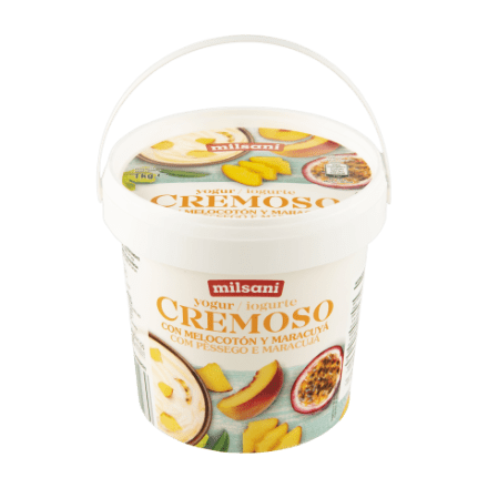 Yogur cremoso con melocotón y maracuyá Aldi