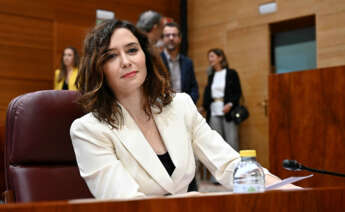 MADRID, 13/10/2022.- La presidenta de la Comunidad de Madrid, Isabel Díaz Ayuso, a su llegada al pleno ordinario celebrado este jueves en la Asamblea de Madrid. EFE/ Fernando Villar