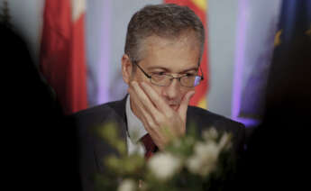 MADRID, 16/11/2022.- El gobernador del Banco de España, Pablo Hernández de Cos, asiste a la convención anual de la Asociación de Mercados Financieros, este miércoles en Madrid. EFE/ Luis Millán