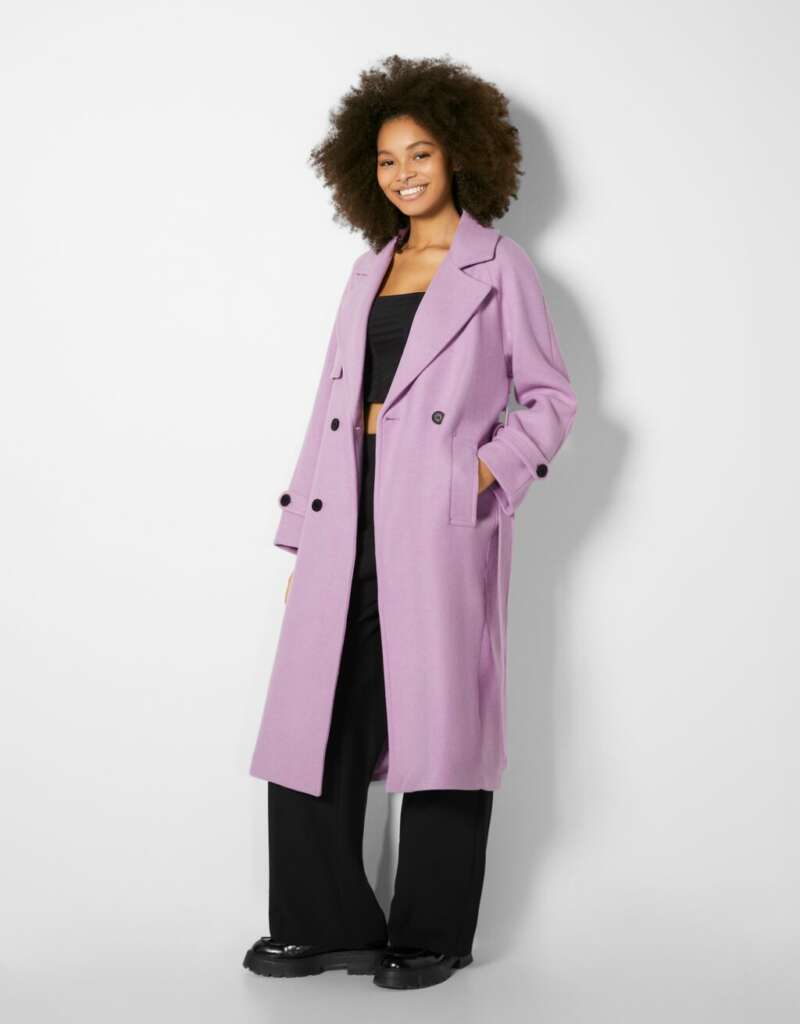 Abrigo trench Bershka