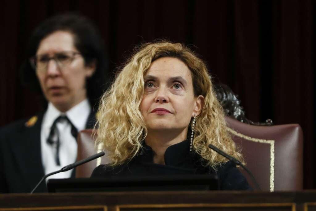 MADRID, 07/03/2023.- La presidenta del Congreso, Meritxell Batet, este martes antes de la sesión de la tarde del pleno del Congreso de los Diputados en Madrid. EFE/Mariscal