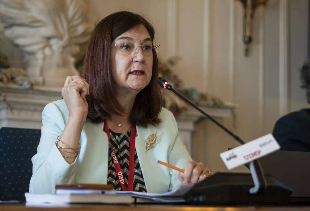 GRAF6951. SANTANDER, 24/06/2022.- La presidenta de la Comisión Nacional de los Mercados y la Competencia (CNMC), Cani Fernández, interviene en el XXXIX seminario de la Asociación de Periodistas de Información Económica (APIE), "Sostenibilidad y Digitalización: las palancas de la recuperación", este viernes en Santander. EFE/ROMÁN G. AGUILERA