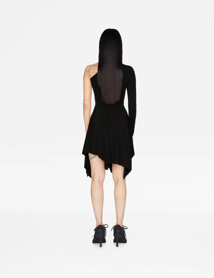 Vestido asimetrico online bershka