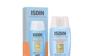 El recipiente de crema solar de ISDIN con protección 50