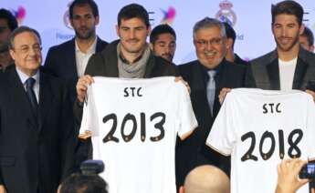 Acuerdo de extensión de patrocinio entre el Real Madrid y STC en 2013