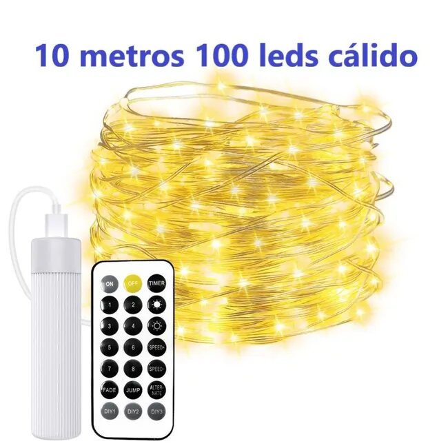 La guirnalda de luces USB recargable. 