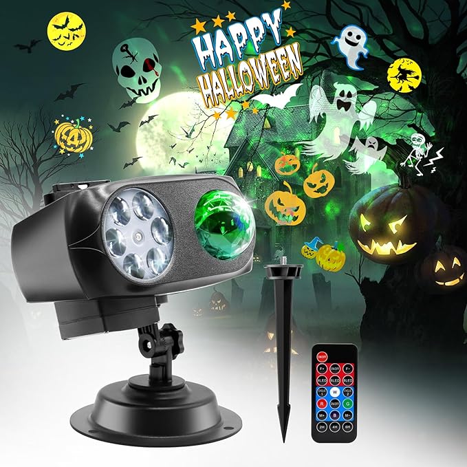 El proyector de luces de Halloween. 