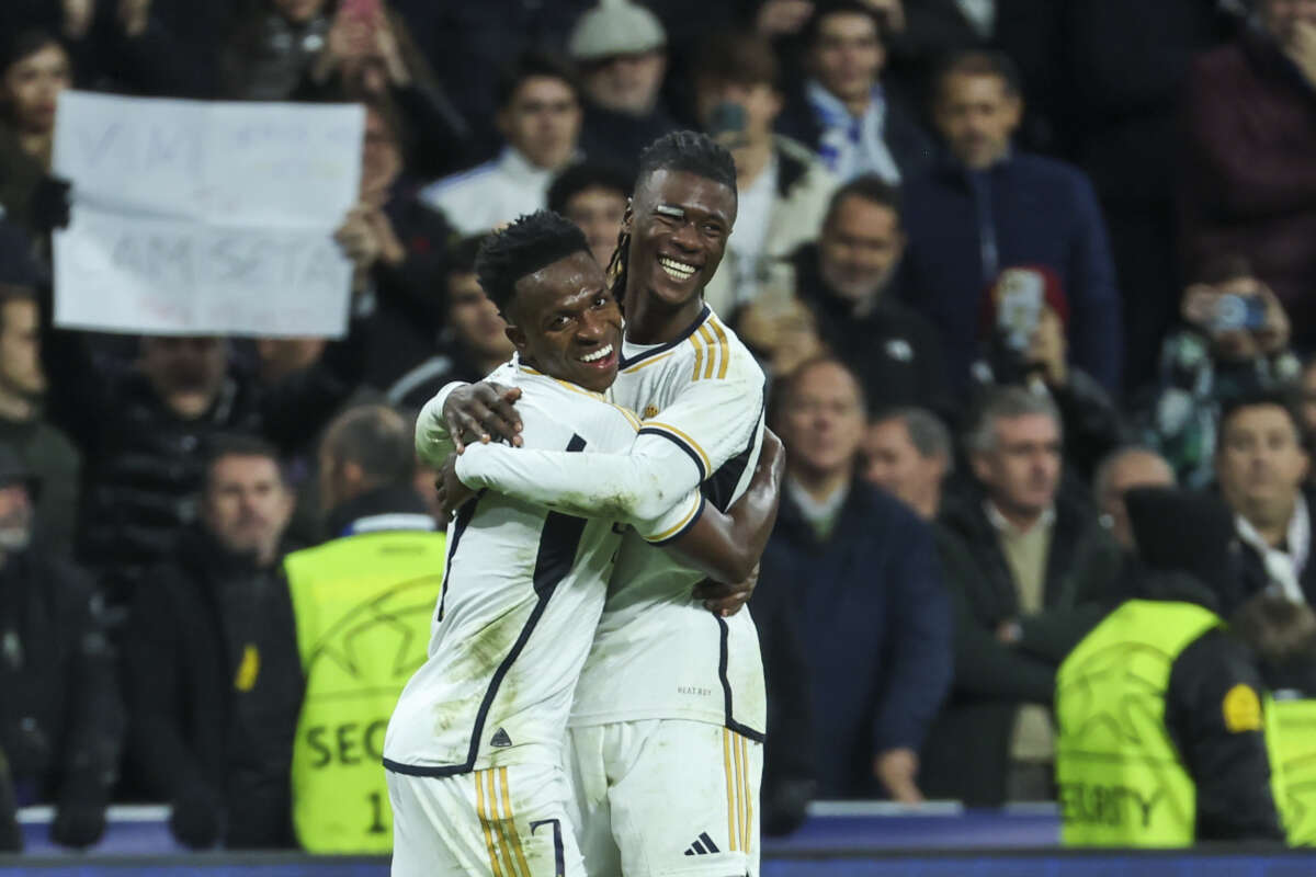 Vinicius JR y Eduardo Camvinga, jugadores del Real Madrid