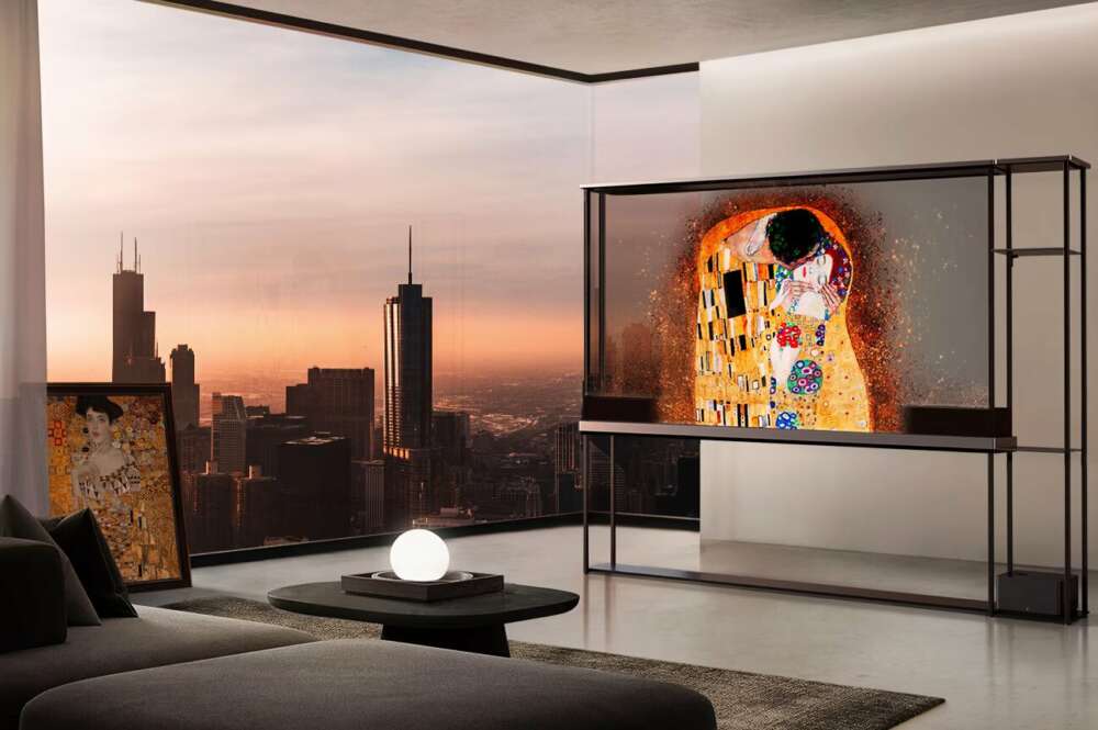 El proyecto del televisor LG Signature OLED T. Foto: LG.