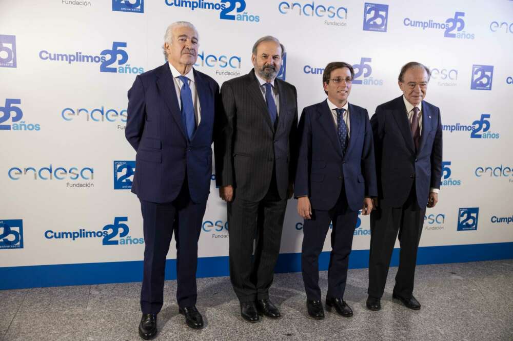 José Bogas, Juan Sánchez-Calero, José Luis Martínez-Almeida y Gregorio Marañón posan en el 'photocall' | Jorge Villa/Servimedia