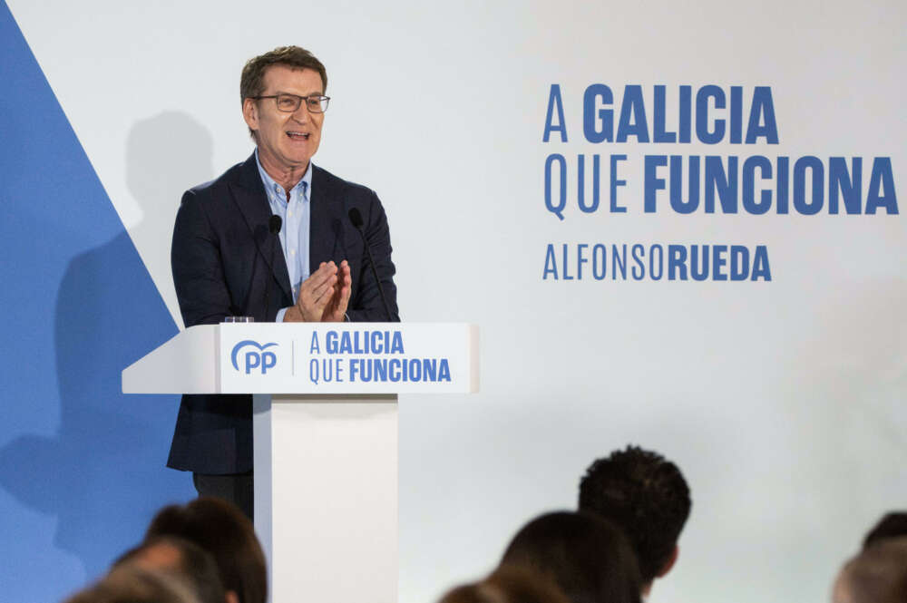 El presidente del PP, Alberto Núñez Feijóo. EFE/Brais Lorenzo