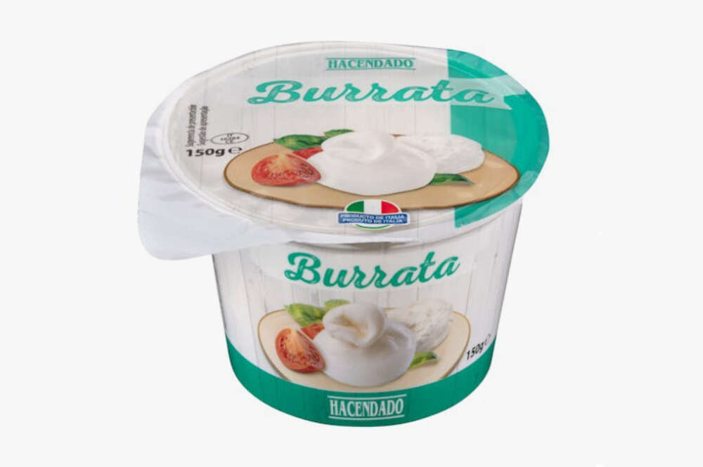 Una tarrina del queso burrata de Mercadona