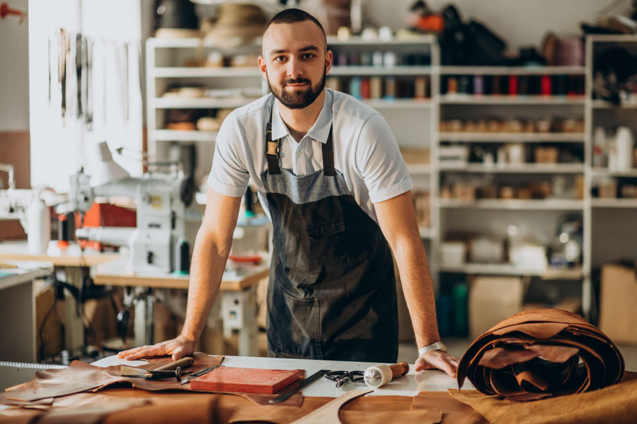 Un autónomo trabaja en su taller. Foto: Freepik.