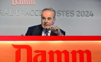 El presidente de Damm, Demetrio Carceller, durante la junta general de accionistas. Damm