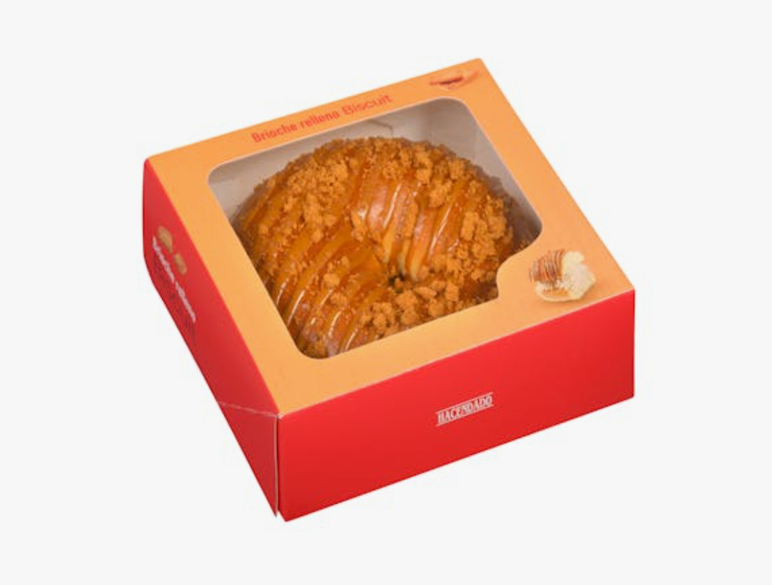 El brioche relleno de crema de galleta en una caja, el postre viral de Mercadona