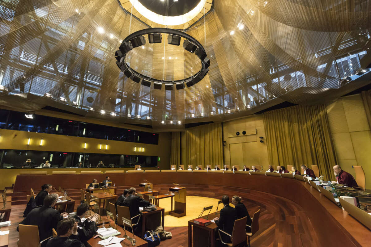 Gran sala del Tribunal de Justicia de la Unión Europea. Foto TJUE