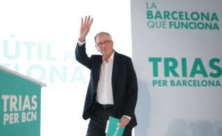 Xavier Trias, presidente del grupo Junts-Trias per Barcelona, durante el acto de cierre de campaña de las elecciones municipales de 2023. Foto: Kike Rincón / Europa Press